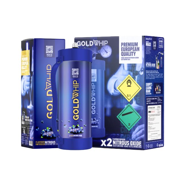 GOLD WHIP MAXI N2O 2KG / 3.3L TANK CHARGERS 2CT/ BOX