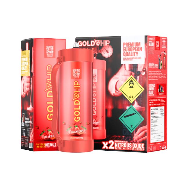 GOLD WHIP MAXI N2O 2KG / 3.3L TANK CHARGERS 2CT/ BOX