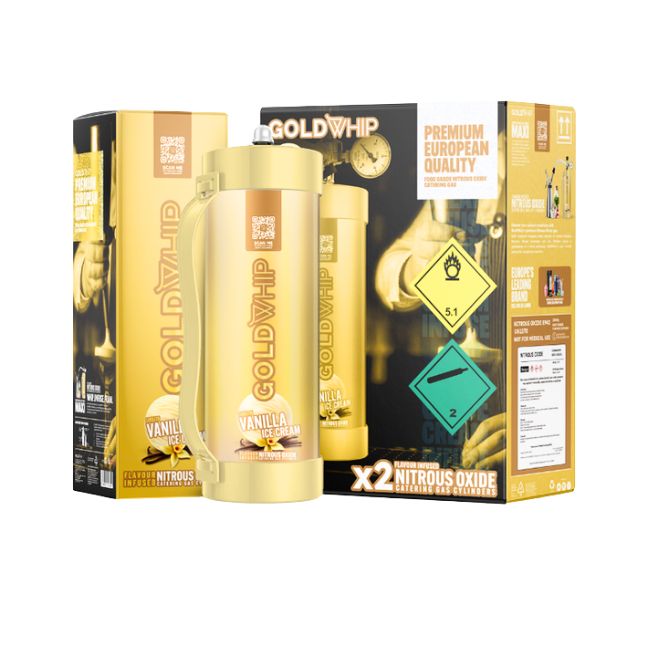 GOLD WHIP MAXI N2O 2KG / 3.3L TANK CHARGERS 2CT/ BOX