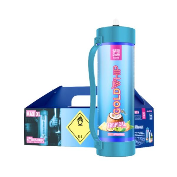 GOLD WHIP MAXI XL N2O 3KG / 4.42L TANK CHARGERS 1CT/ BOX