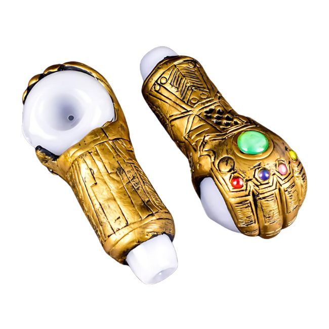 PHOENIX GLASS 5'' HAND SHAPE FANCY HAND PIPE