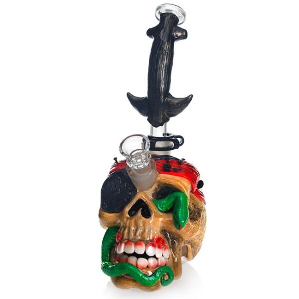 10.5'' PHOENIXSTAR GLASS SKULL DESIGN WATER PIPE