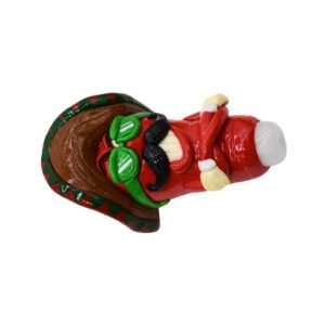 HD414 PHOENIXSTAR GLASS 6'' FANCY CHARACTER HAND PIPE