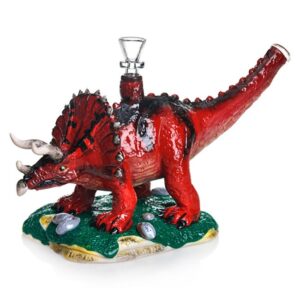 HD502 PHOENIXSTAR 6" TRICERATOPS DESIGN GLASS WATER PIPE