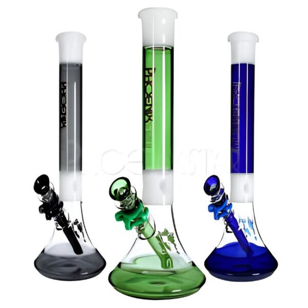 12'' PHOENIXSTAR GLASS COLOR TUBE BEAKER WATER PIPE