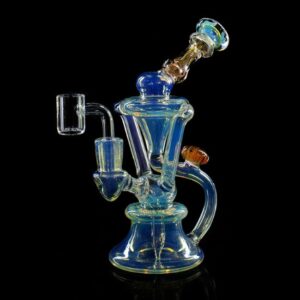 8'' PHOENIXSTAR GLASS RECYCLER WITH SILVER FUMED WATER PIPE