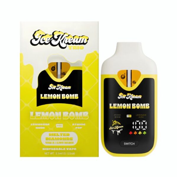 ICE KREAM TRIO MELTED DIAMONDS THC-P LIVE RESIN 3.5GM DISPO 5CT/ BOX