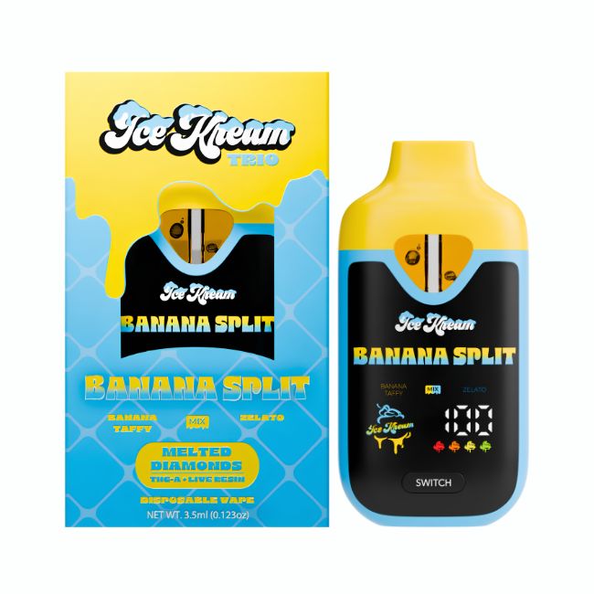 ICE KREAM TRIO MELTED DIAMONDS THC-P LIVE RESIN 3.5GM DISPO 5CT/ BOX