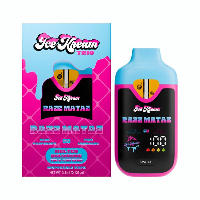 ICE KREAM TRIO MELTED DIAMONDS THC-P LIVE RESIN 3.5GM DISPO 5CT/ BOX