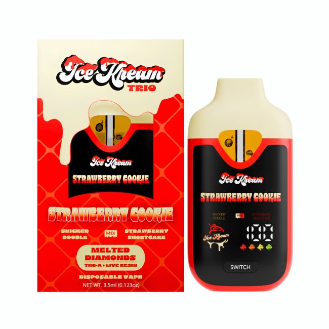 ICE KREAM TRIO MELTED DIAMONDS THC-P LIVE RESIN 3.5GM DISPO 5CT/ BOX