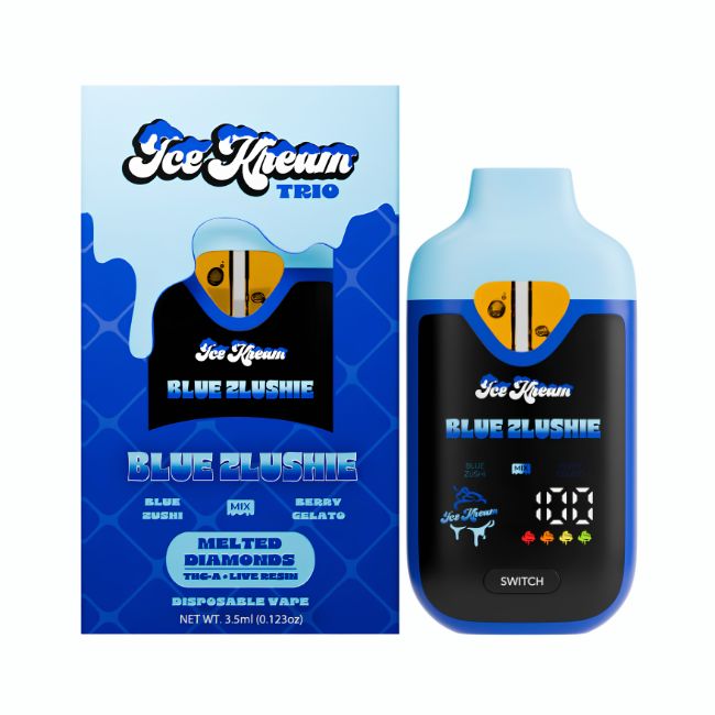 ICE KREAM TRIO MELTED DIAMONDS THC-P LIVE RESIN 3.5GM DISPO 5CT/ BOX