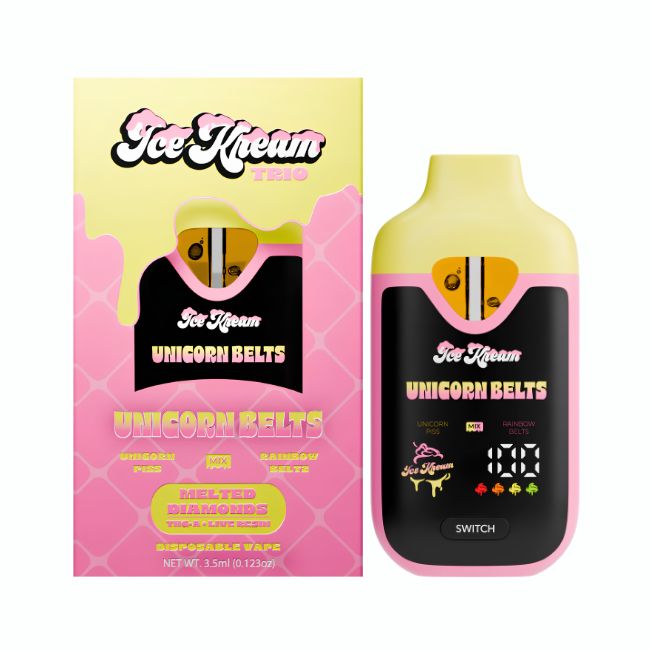 ICE KREAM TRIO MELTED DIAMONDS THC-P LIVE RESIN 3.5GM DISPO 5CT/ BOX