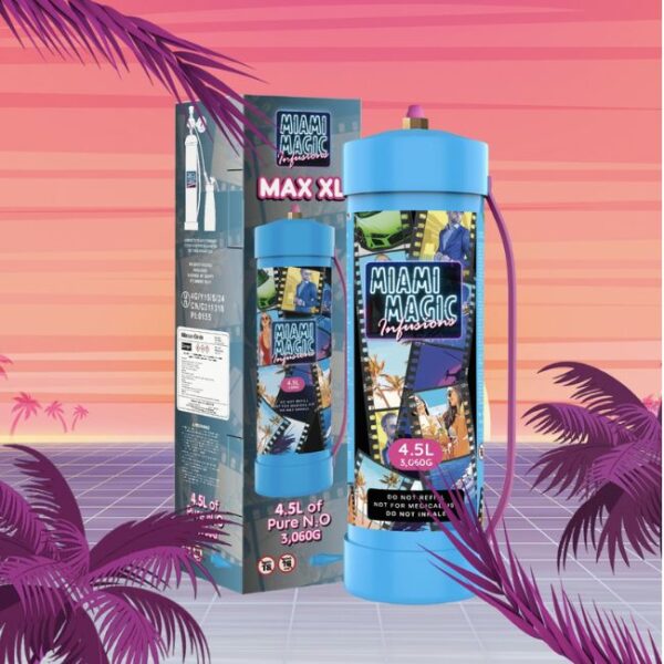 MIAMI MAGIC BY INFUSION MAX XL ALUMINIUM 3060G (4.5L) CYLINDER CHARGER 1CT/ BOX