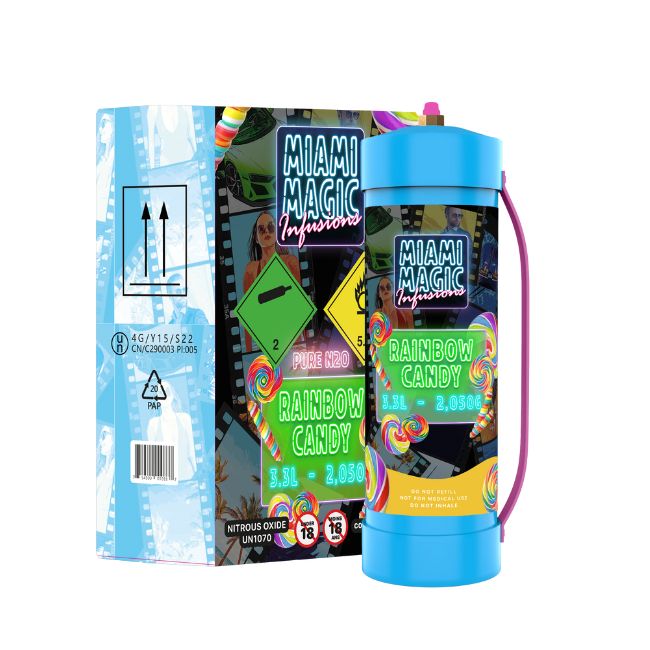 MIAMI MAGIC BY INFUSION PURE N2O 2050GM (3.3L) CYLINDER CHARGER 2CT/ BOX