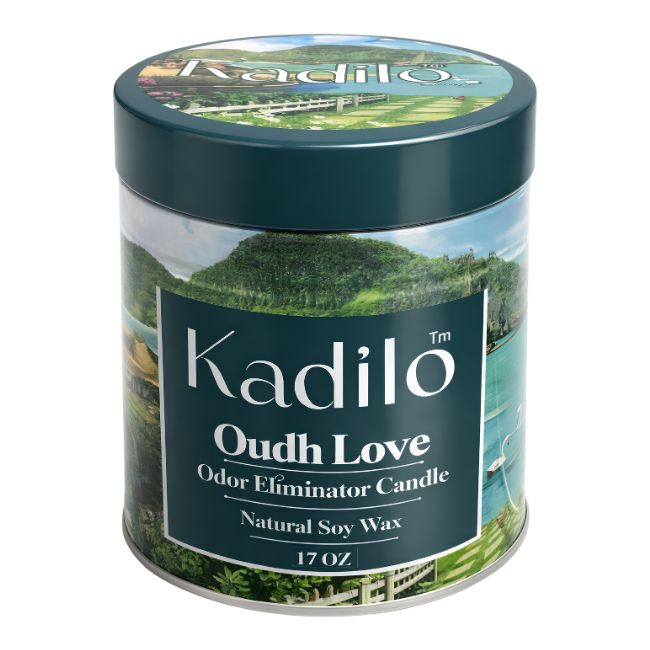 KADILO ODOR ELIMINATOR NATURAL SOY WAX 17OZ CANDLES JAR