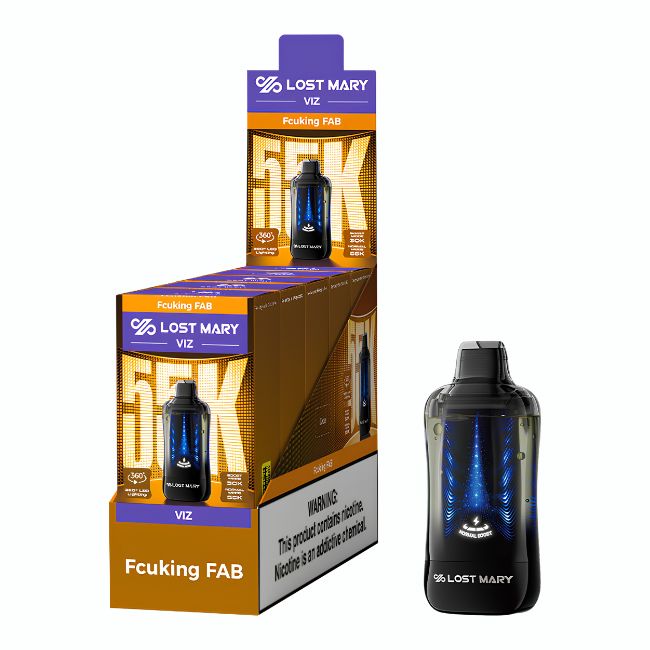LOST MARY VIZ 5% DISPOSABLE (83.5ML) 55K PUFFS 5CT/ BOX