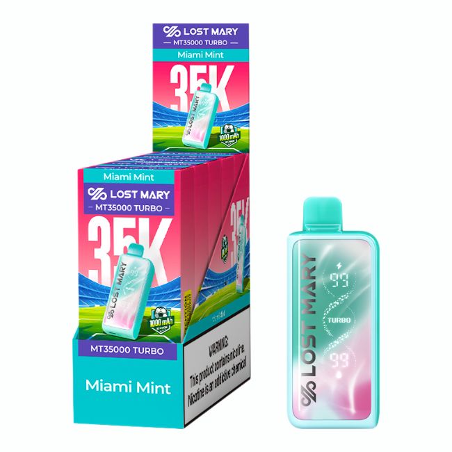 LOST MARY MT35000 TURBO WORLD CUP & CARNIVAL SERIES 5% DISPOSABLE (90ML) 35K PUFFS 5CT/ BOX