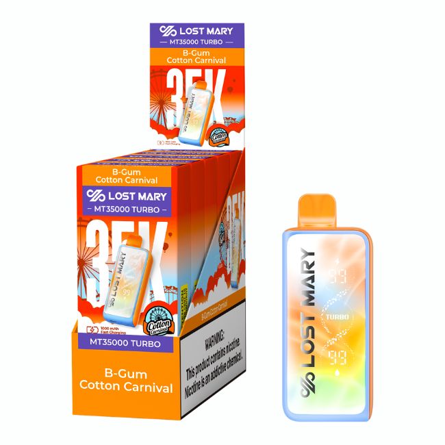 LOST MARY MT35000 TURBO WORLD CUP & CARNIVAL SERIES 5% DISPOSABLE (90ML) 35K PUFFS 5CT/ BOX