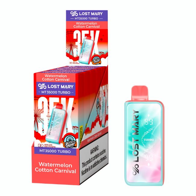 LOST MARY MT35000 TURBO WORLD CUP & CARNIVAL SERIES 5% DISPOSABLE (90ML) 35K PUFFS 5CT/ BOX