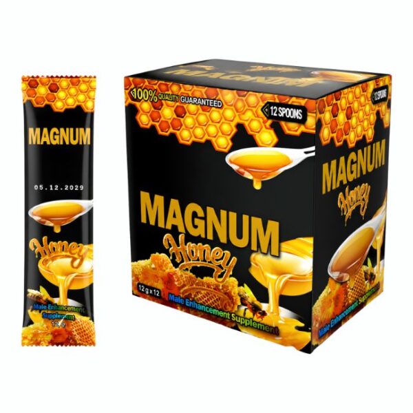 MAGNUM MALE ENHANCEMENT SUPPLEMENT HONEY 12 SPOONS PER BOX