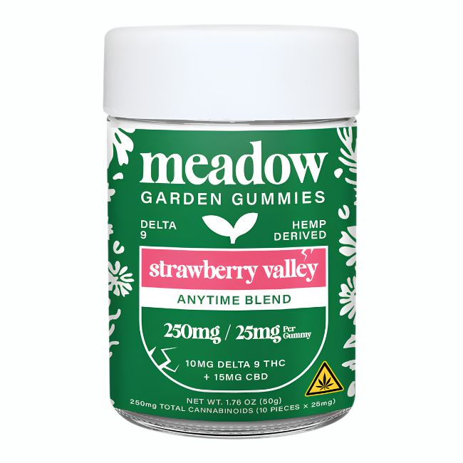 MEADOW D9 THC + CBD 250MG GUMMIES 10CT/ JAR