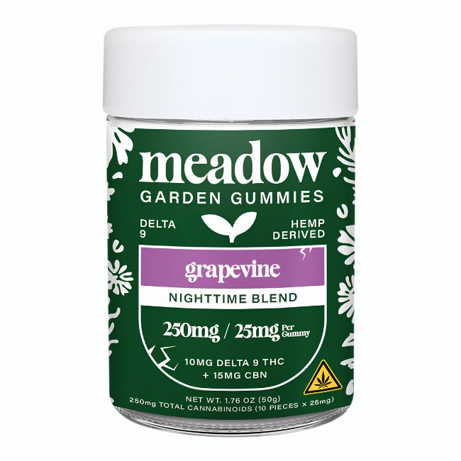 MEADOW D9 THC + CBD 250MG GUMMIES 10CT/ JAR