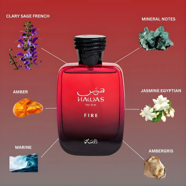 HAWAS PERFUME SPRAY 100ML ( 3.38OZ) BY RASASI