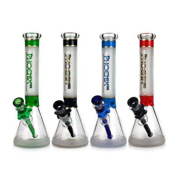 PHOENIX GLASS 13'' FANCY BEAKER WATER PIPE
