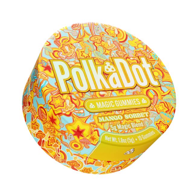 POLK A DOT MAGIC BLEND MUSHROOM 5GM GUMMIES IN TIN 10CT/10PK BOX
