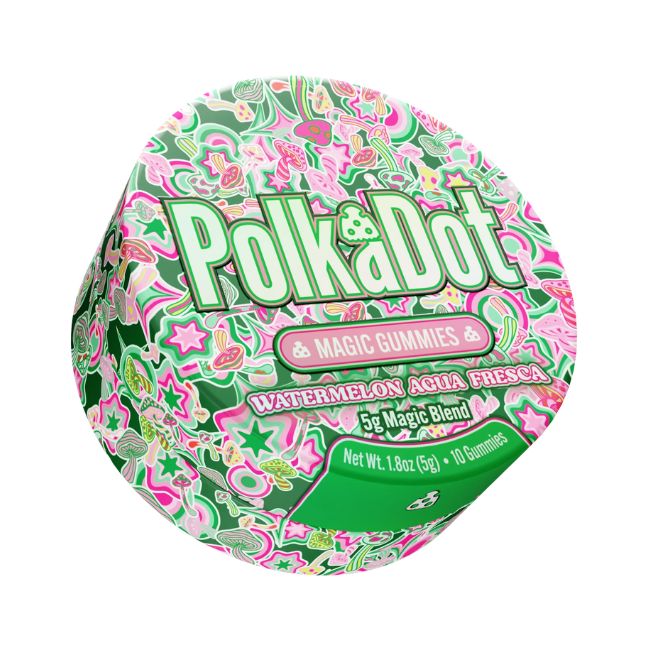 POLK A DOT MAGIC BLEND MUSHROOM 5GM GUMMIES IN TIN 10CT/10PK BOX