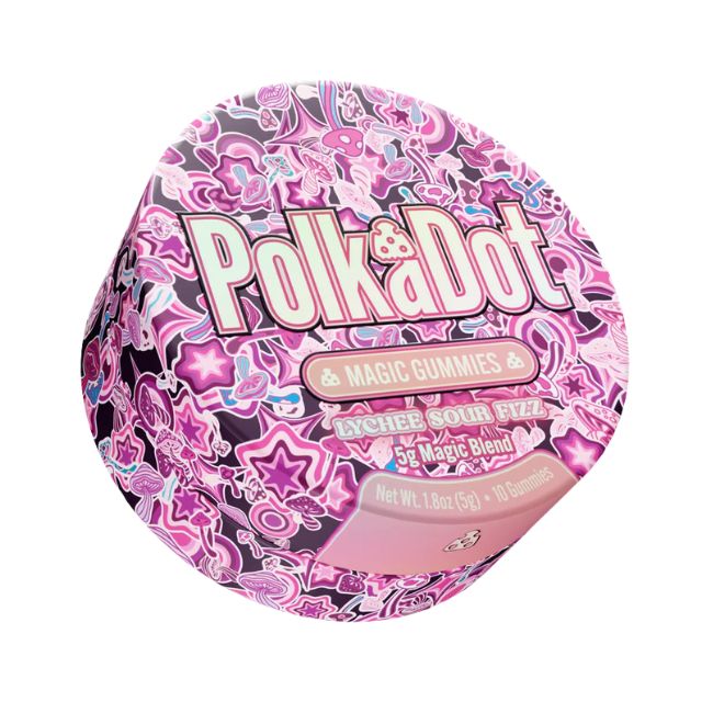 POLK A DOT MAGIC BLEND MUSHROOM 5GM GUMMIES IN TIN 10CT/10PK BOX