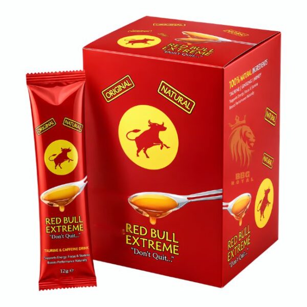 RED BULL EXTREME ''DONT QUIT'' MALE ENHANCEMENT SUPPLEMENT HONEY 12 SPOONS PER BOX
