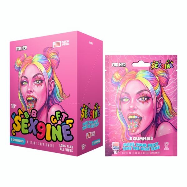 SEX9INE DIETARY SUPPLEMENT SEXUAL ENHANCEMENT GUMMIES 2CT/10PK BOX