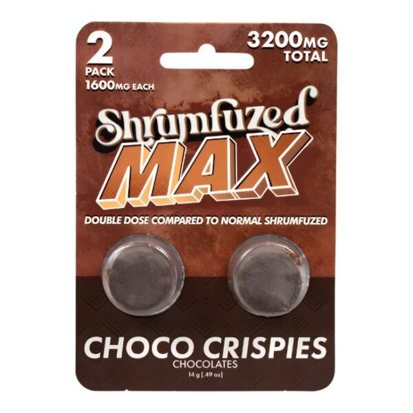 SHRUMFUZED MAX DOUBLE DOSE MUSHROOM CHOCOLATES 3200MG 2CT/10PK BOX