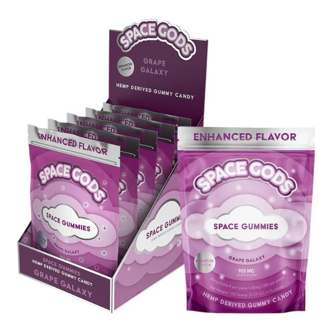 SPACE GODS DELTA 9 THC + CBD 900MG GUMMIES 5CT/ BOX