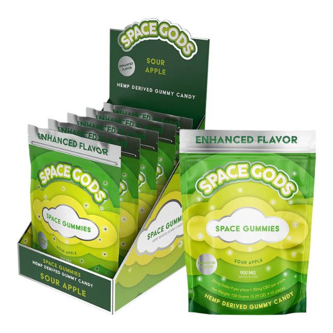 SPACE GODS DELTA 9 THC + CBD 900MG GUMMIES 5CT/ BOX