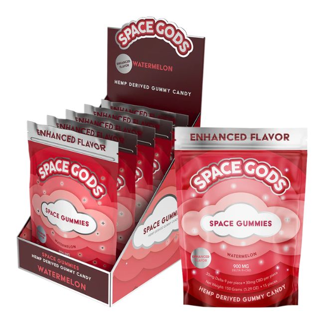 SPACE GODS DELTA 9 THC + CBD 900MG GUMMIES 5CT/ BOX
