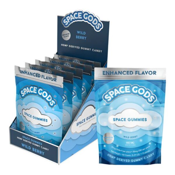 SPACE GODS DELTA 9 THC + CBD 900MG GUMMIES 5CT/ BOX