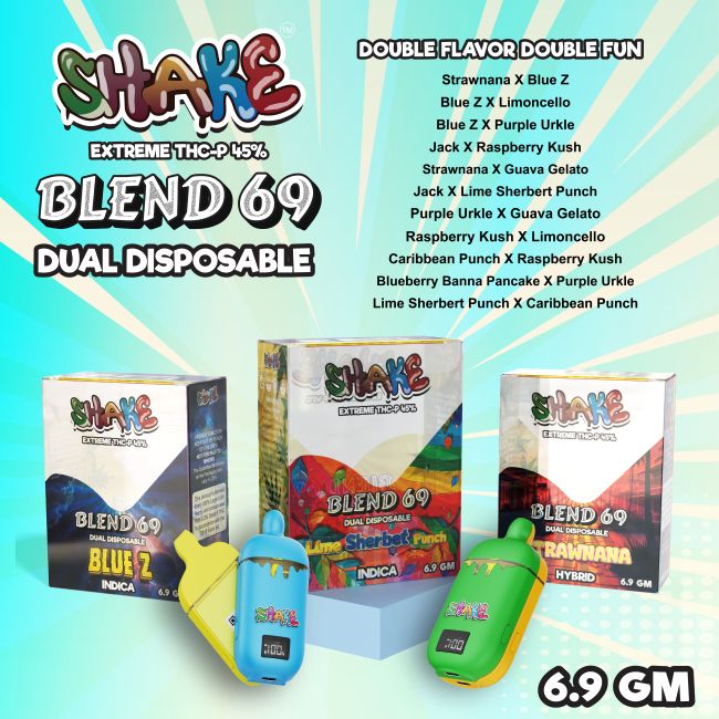 SHAKE BLEND 69 EXTREME THC-P 45% 6.9GM DISPO 6CT/ BOX