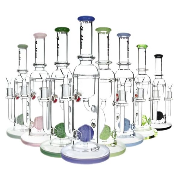 PHOENIXSTAR GLASS 12'' WITH BALL PERC ASSORTED COLOR WATER PIPE