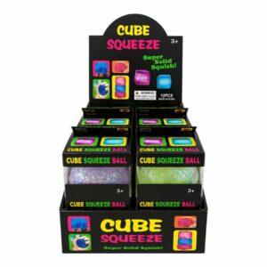 SQUEEZE CUBE BALL SENSORY FIDGET TOY 12CT/ DISPLAY