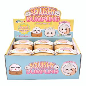 SQUISHY BUN DUMPLING ONE SET GLITTER EDI. SENSORY FIDGET TOY 12CT/ DISPLAY