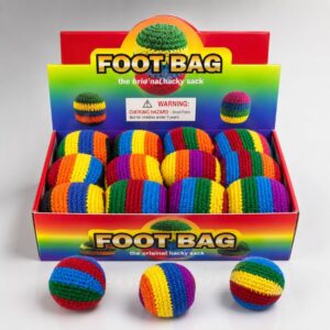 SQUISHY FOOT BAG SANDBAGS BALL TOY 24CT/ DISPLAY