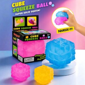 SQUISHY NICE CUBE BALL SENSORY FIDGET TOY 12CT/ DISPLAY