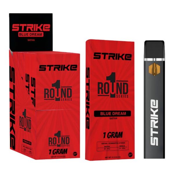 STRIKE ROUND 1 SERIES PREMIUM D8 - THCA - THCP 1GM DISPO 5CT/ BOX