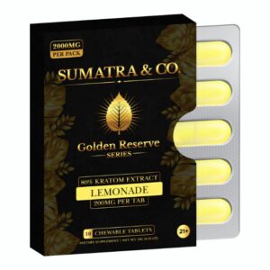 SUMATRA & CO GOLDEN RESERVE SERIES 80% KRATOM EXTRACT 200MG PER TABLET 10CT/6PK