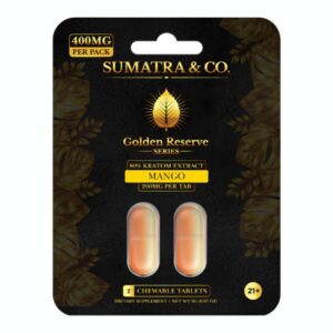 SUMATRA & CO GOLDEN RESERVE SERIES 80% KRATOM EXTRACT 200MG PER TABLET 2CT/12PK