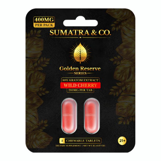 SUMATRA & CO GOLDEN RESERVE SERIES 80% KRATOM EXTRACT 200MG PER TABLET 2CT/12PK