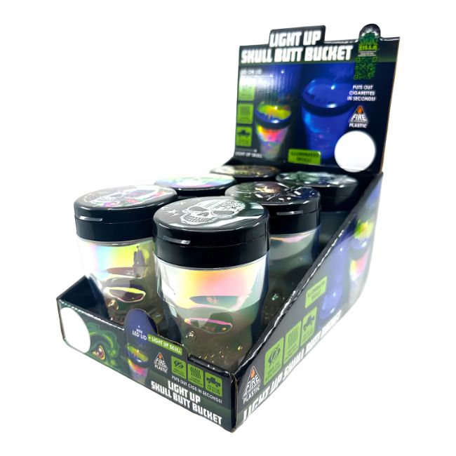 SMOKE ZILLA LIGHTUP SKULL B BUCKET 6CT/ BOX