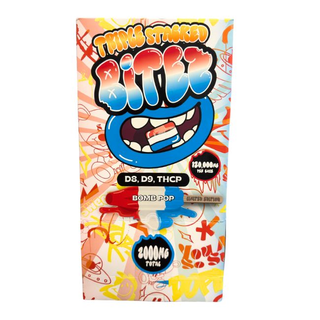 TRIPLE STACKED BITEZ D8+D9+THCP LIMITED EDI. 2000MG X 60PK GUMMIES 60CT/ BOX